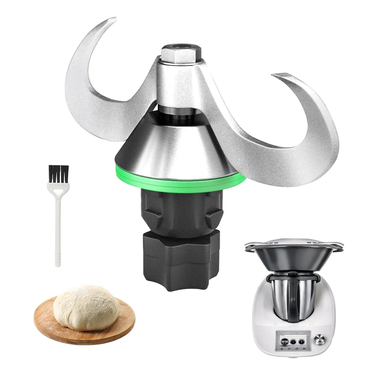 Cuchilla Amasadora para Thermomix TM5/TM6, Accesorios de Repuesto para Cuchillas de licuadora de aptas para Thermomix, Accesorios con Raspador de Masa
