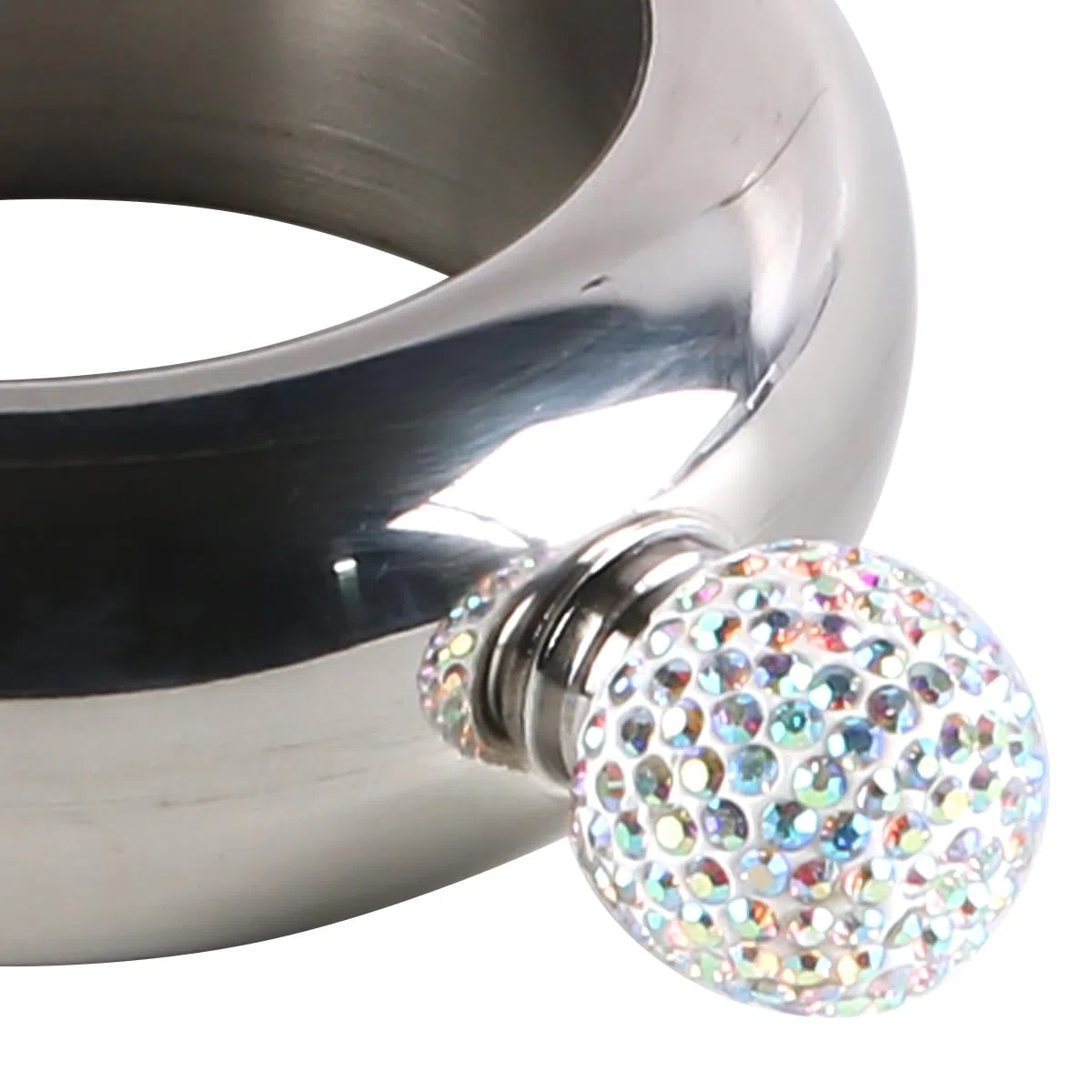 Petaca de Pulsera de 3.5 oz con Tapa de Cristal, Ideal para Bodas, Fiestas, Bares y acampadas.