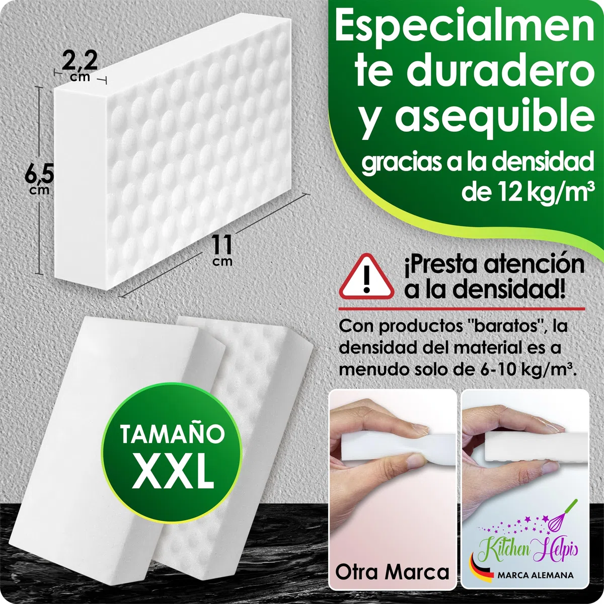 Kitchen Help Juego de 20 esponjas mágicas blancas para limpiar a fondo, esponja de limpieza para el hogar