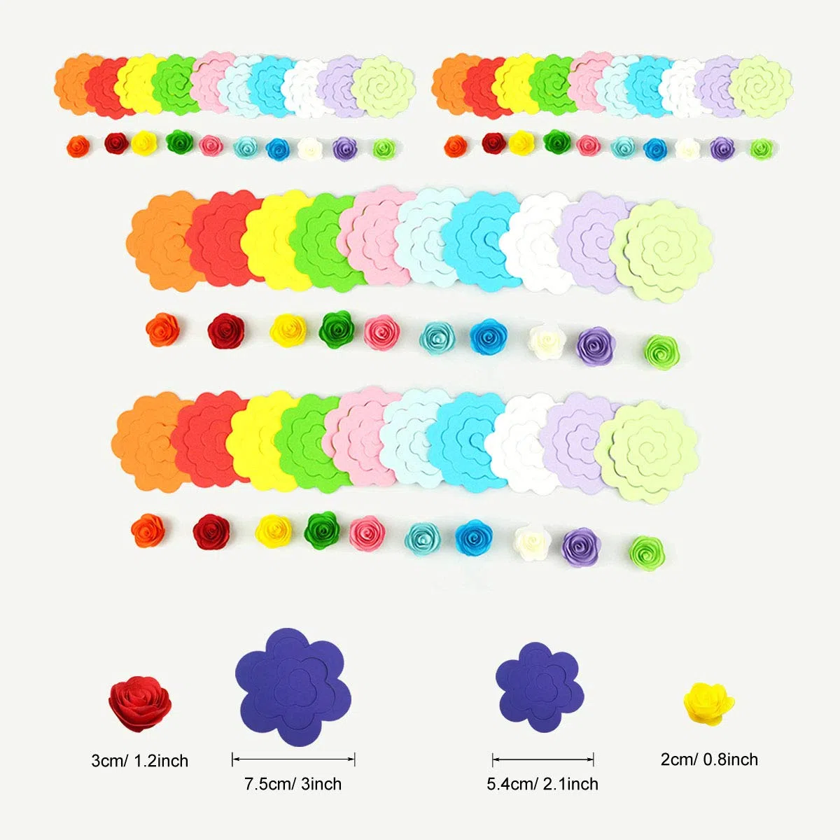 Woohome 143 PzPapel de Filigrana Quilling Papel Tarjeta del Arte 12 Estilo Tiras de Papel de Quilling de Flores y Herramientas para Manualidades, Decoración del Hogar