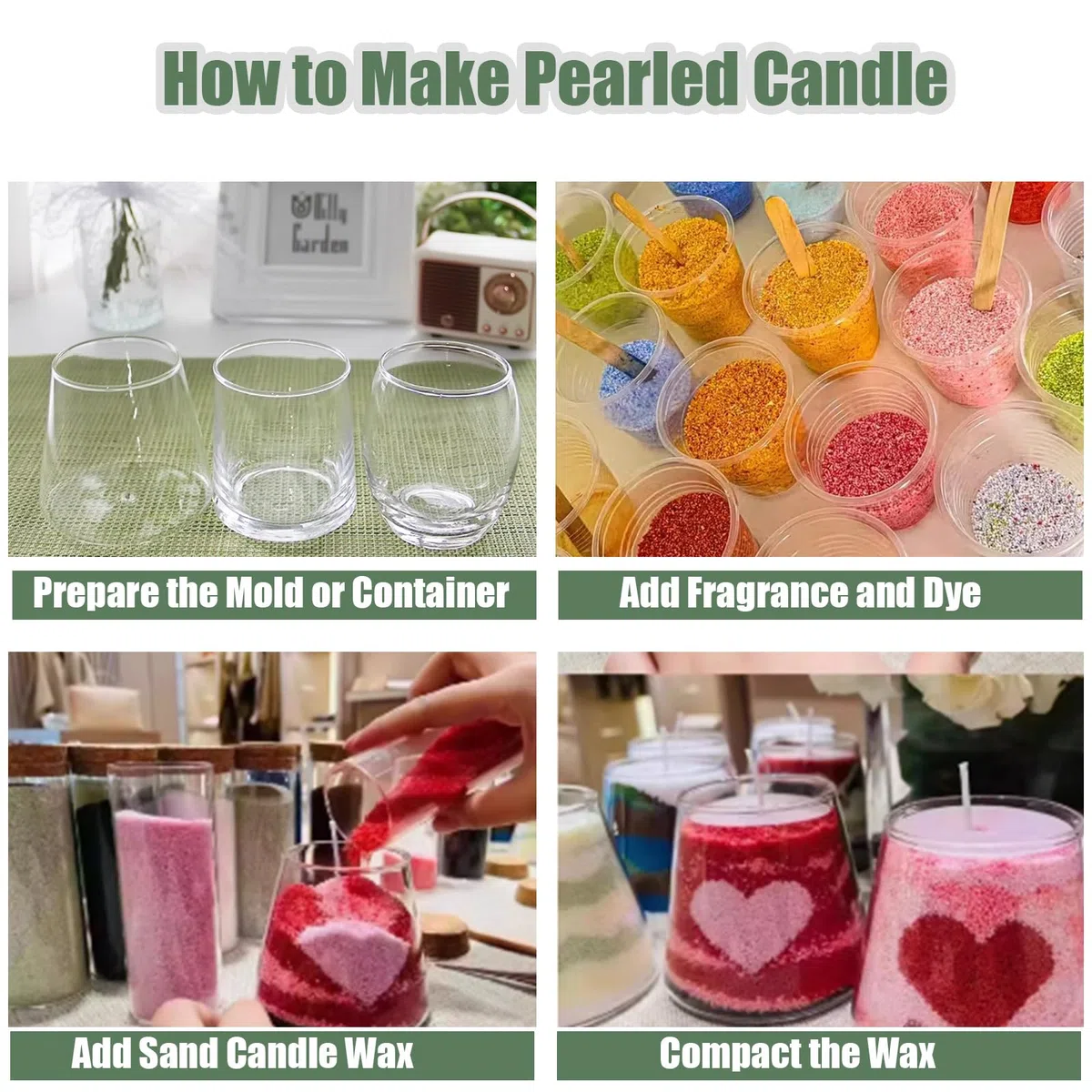 Cera de Arena para Velas Cera para Hacer Velas, Decoraciones para Bodas y Regalos Hechos a Mano – 900g