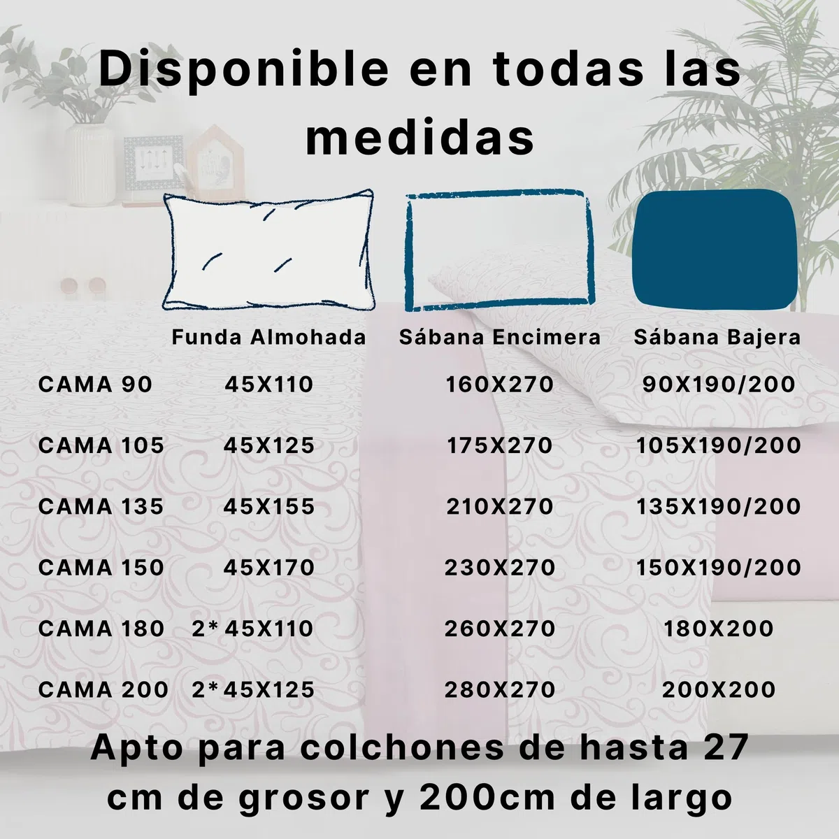 Sábanas 135x190 - Juego de Sábanas 3 Piezas - 100% Microfibra Suave y Transpirable - Sábana Bajera Ajustable, Encimera y Funda Almohada - Ropa de Cama Estampada (Ellie Aqua)