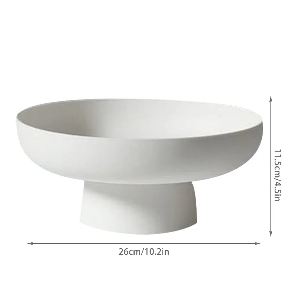 KLOVA Plato de frutas redondo de drenaje para frutas, contenedor de estilo moderno para encimera de cocina, centro de mesa, plato de frutas, centro de mesa