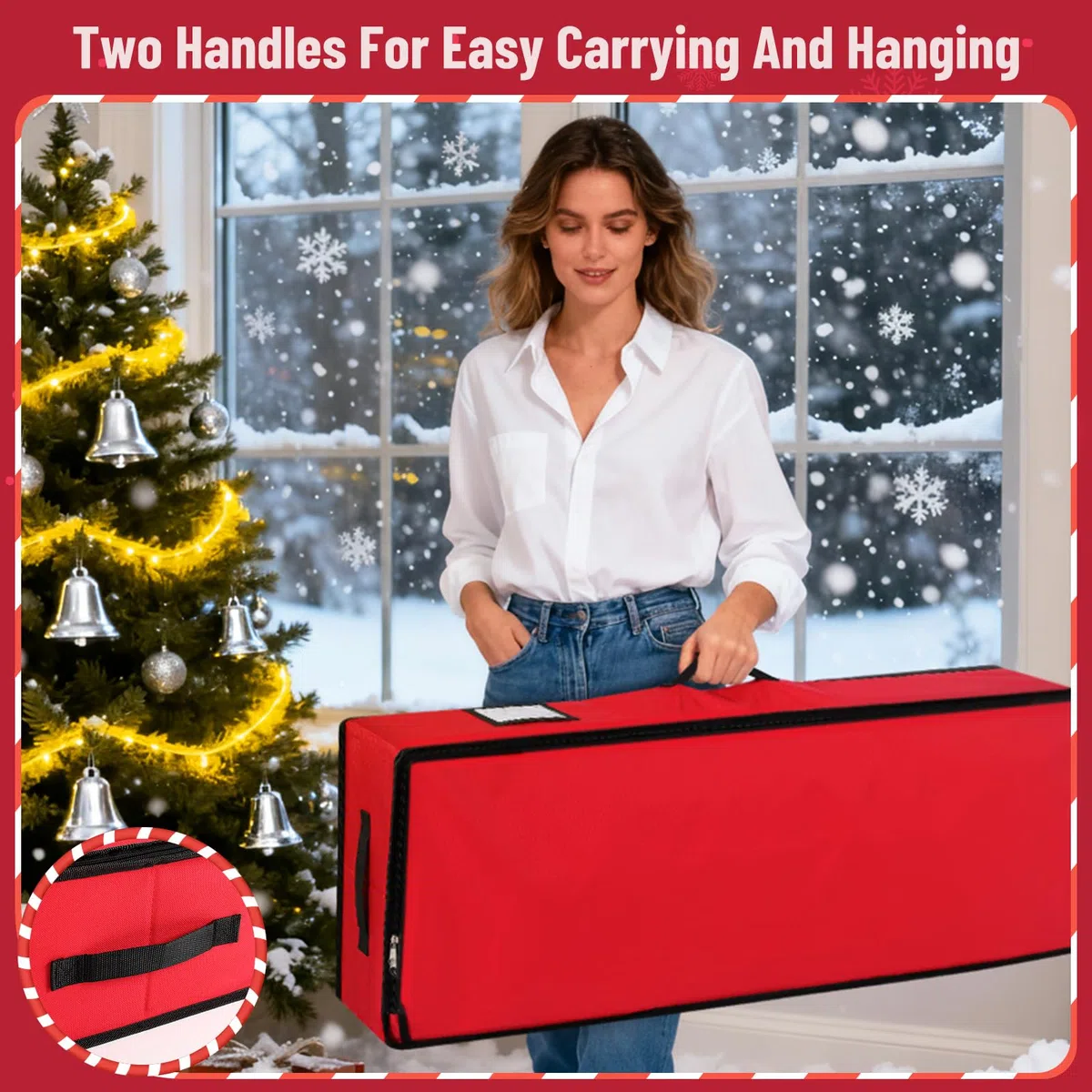 Bolsa de Almacenamiento de Papel de Navidad, Ohuhu Organizador para Papeles, con Tela Oxford 600D Resistente al Desgarro e Impermeable, Almacenamiento Papel de Envoltura de 18 a 24 Rollos Estándar
