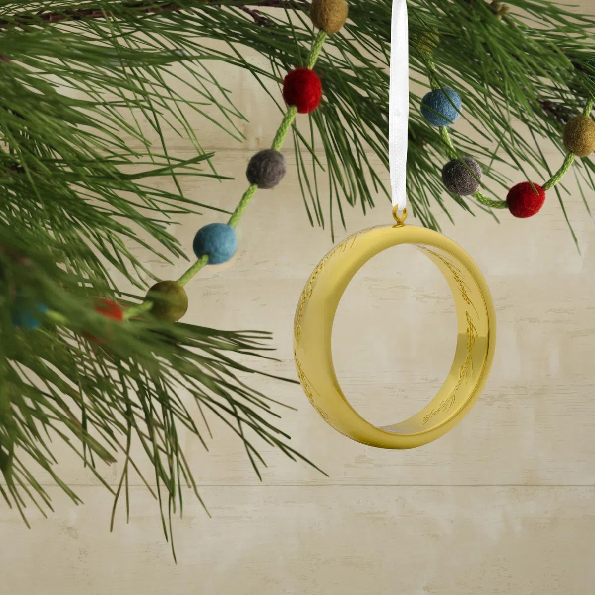 Hallmark El Señor de los Anillos Anillo Adorno de Navidad, Metal Premium