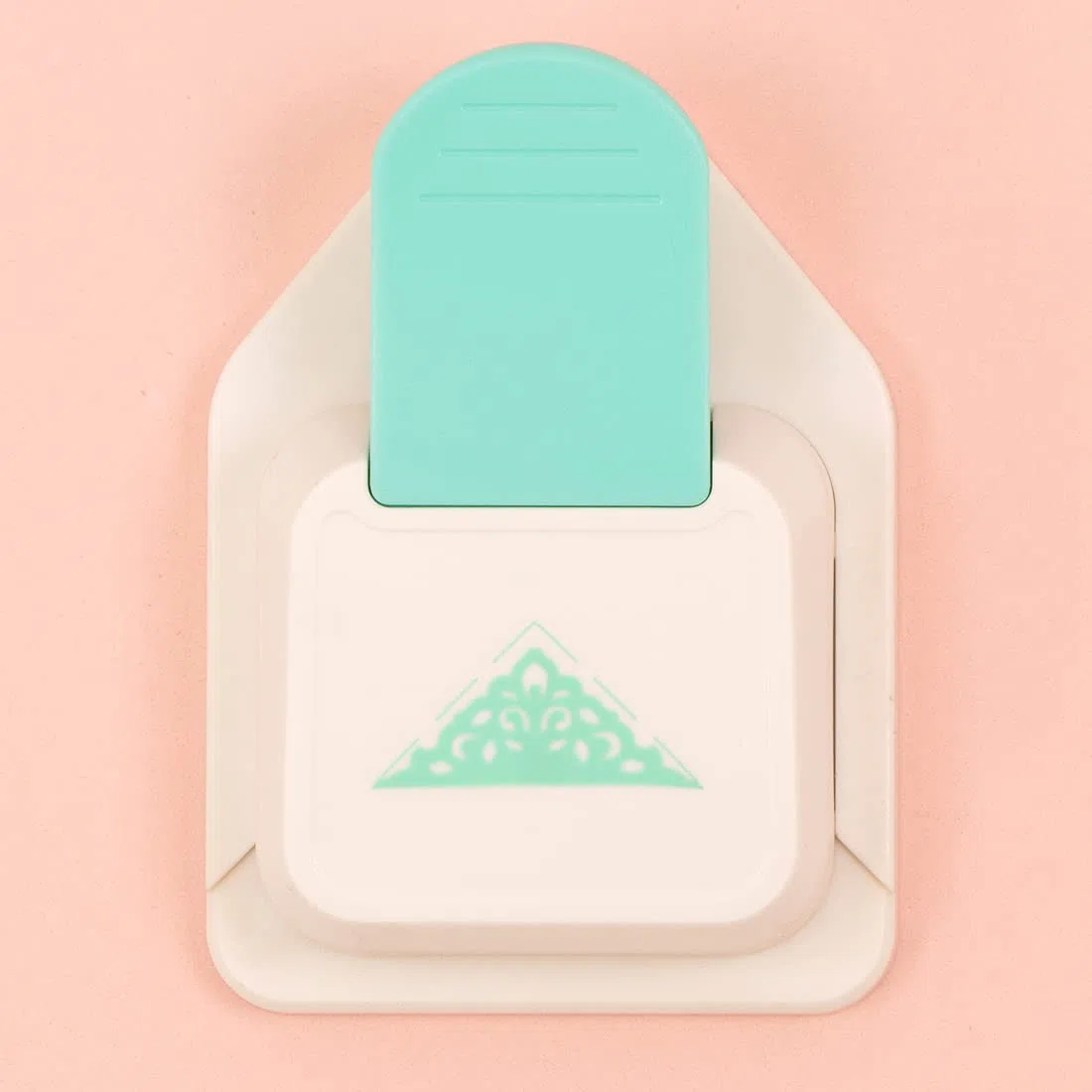 Craftelier - Perforadora de Esquinas con Forma de Filigrana de Palanca a Presión para Realizar Troquelados en Papeles y Cartulinas | Especial para Scrapbooking | Tamaño de la Forma 40,5 x 40,5 x 62 mm