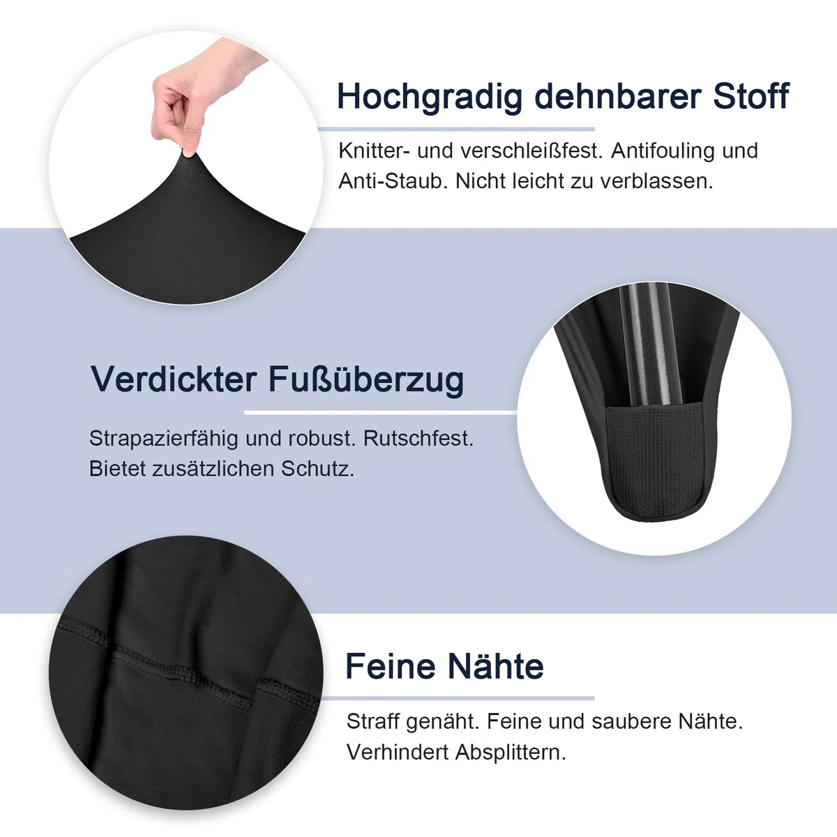 Alishomtll Juego de 3 fundas elásticas para mesa alta con lazo, diámetro de 60 cm, elegantes fundas elásticas para mesa de bistró, mesas altas, banquetes o bodas (diámetro 60 x 110 cm, negro)