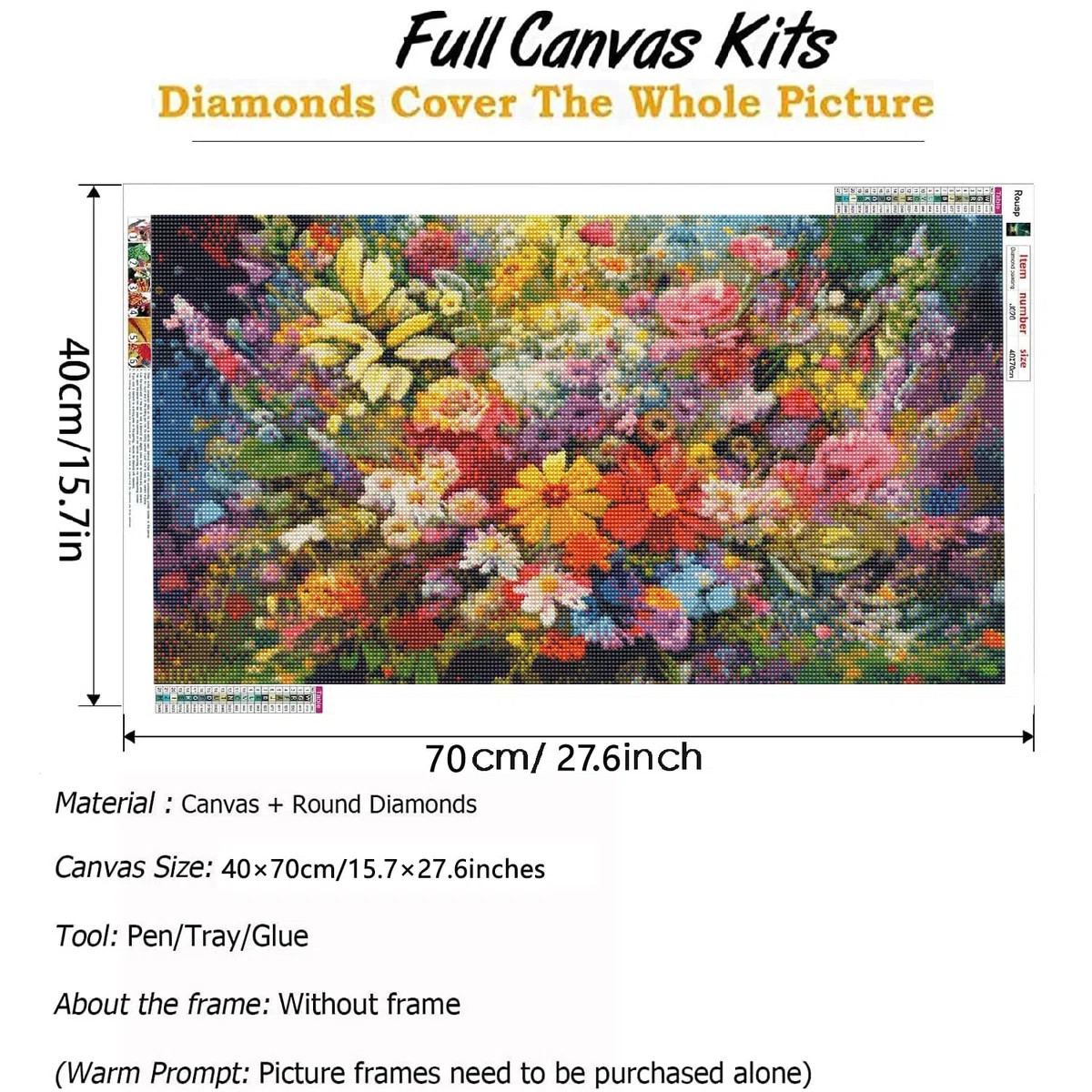 Hoqque Diamond Painting Adultos Cuadros Diamantes 40 x 70 Grande 5d Pintura Pintar con Kit Completo Punto de Cruz Puzzle Dibujos Accesorios Regalo Paisajes Modernos Decoracion Salon