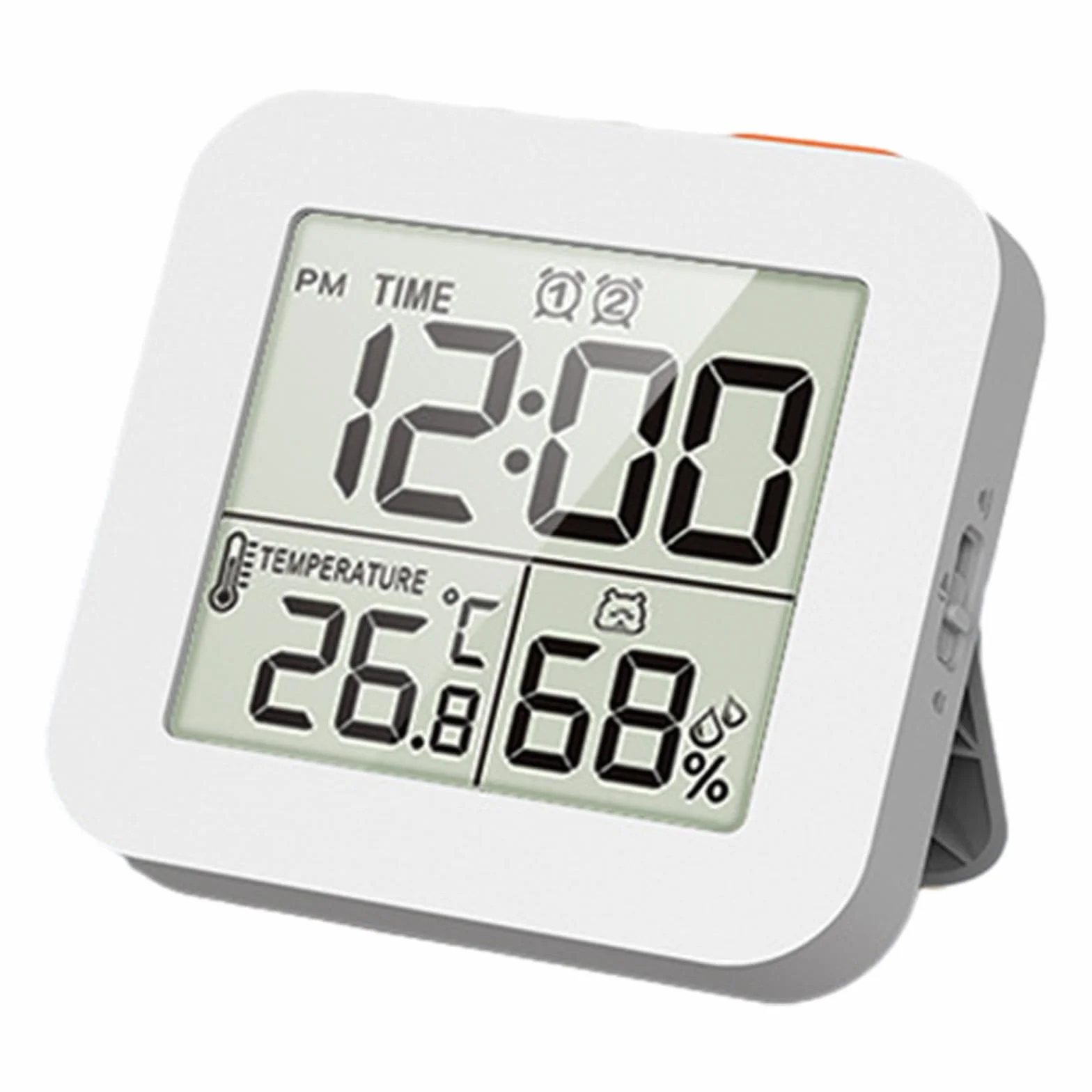Reloj de Ducha Digital con Temporizador, higrómetro, Resistente al Agua, para baño, Cocina, Reloj de Pared, Blanco