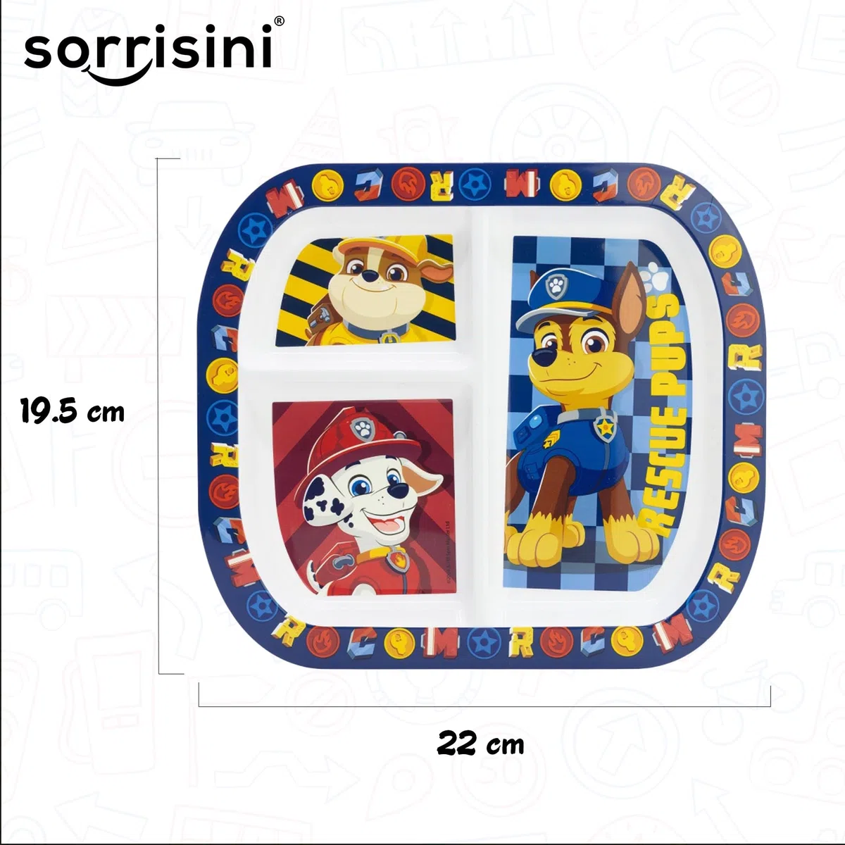 Vajilla Reutilizable Para Microondas PAW, 3 Piezas Partidos, Primer Juego de Destete con Plato, Cubiertos de Acero Inoxidable, Platos de Plástico Microondables, Sin BPA