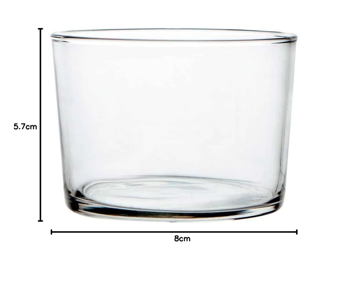 Acan Tradineur - Caja de 12 Vasos Modelo Chiquito - 23 cl - Fabricado en Vidrio Resistente - Apto para lavavajillas - 12 Uds Totales