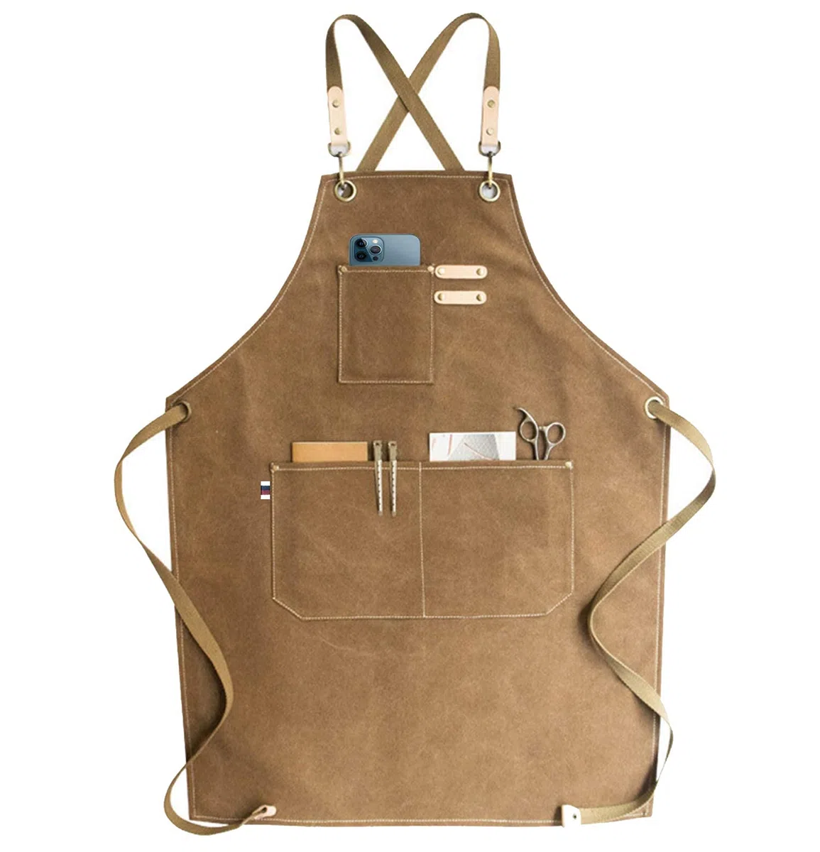 Delantal de lona para hombre y mujer, delantal de cocina vaquero con bolsillos, delantal para barbacoa para hombres y mujeres, delantales largos para cocinar, hornear, regalo para chefs, abuela