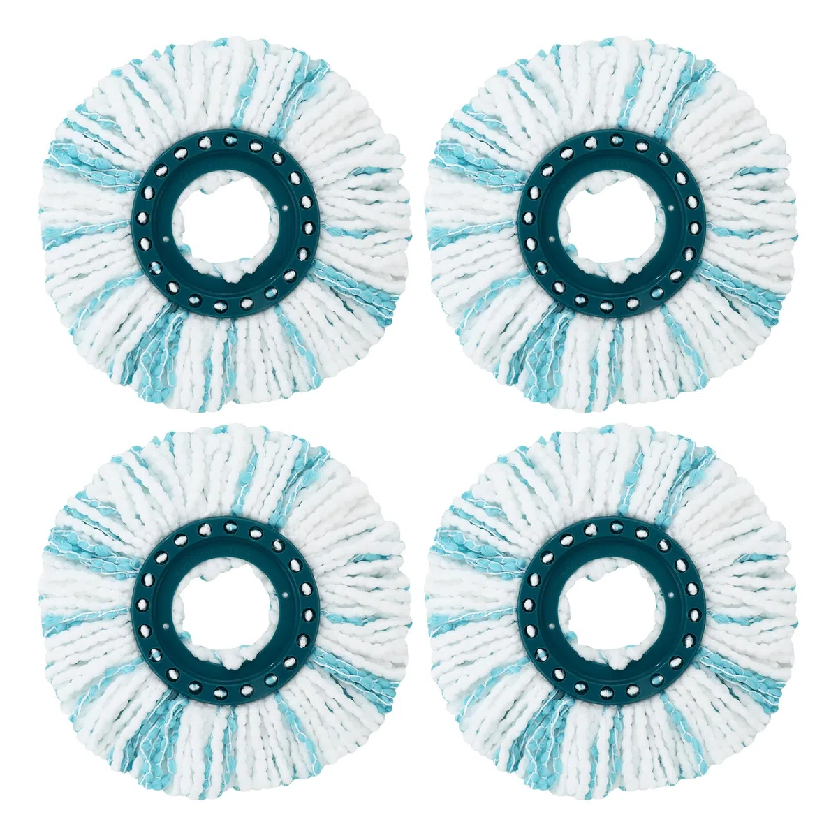 4 Piezas Cabezas de Fregona de Repuesto, para Leifheit Clean Twist Disc Mop, Sistema de Fibras para Leifheit Recambio para Mopa, para Todo Tipo de Suelos, Fuerte absorción de Agua Reutilizables