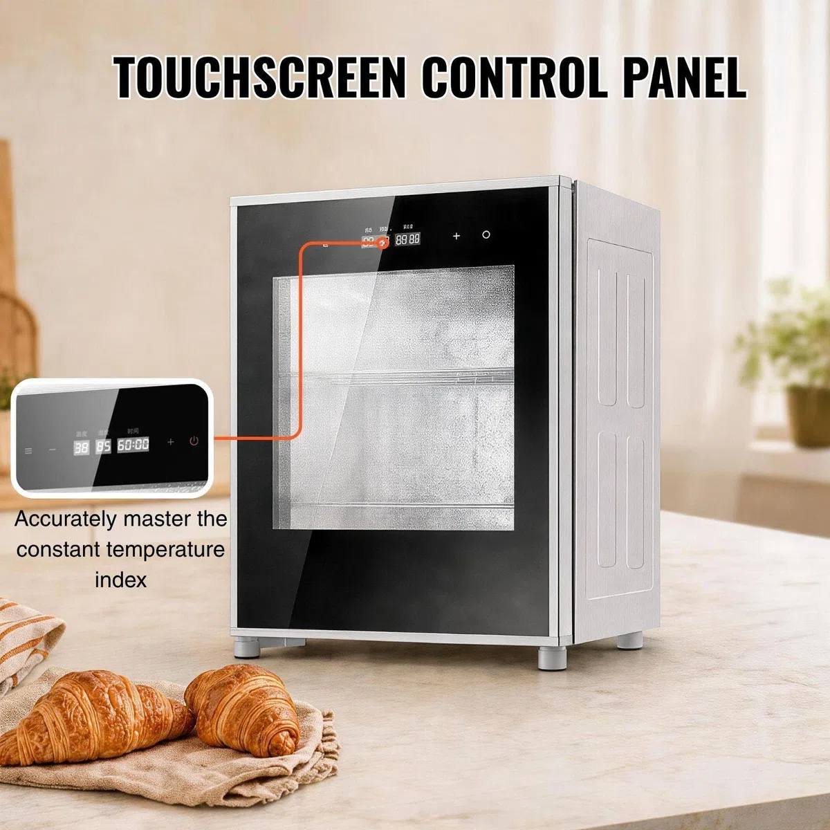 Máquina fermentadora de pan con control preciso de temperatura y humedad