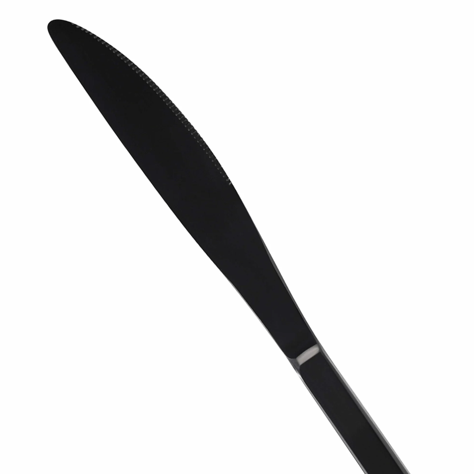 GRÄWE Juego de 6 cuchillos de postre, color negro, aptos para lavavajillas, cubiertos de postre, pequeños cuchillos de mesa, cubiertos de titanio, cuchillos de postre, serie Lisboa