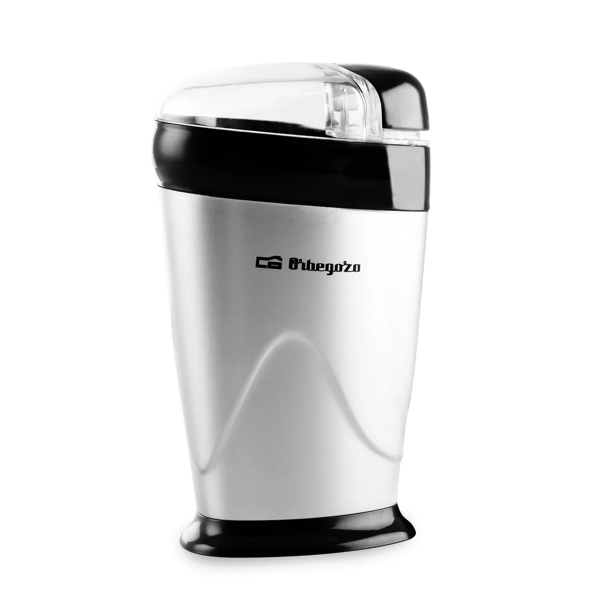 Orbegozo MO 3250, molinillo café eléctrico, 150 W, cuchilla acero inoxidable, tapadera transparente, interruptor de seguridad, color plata