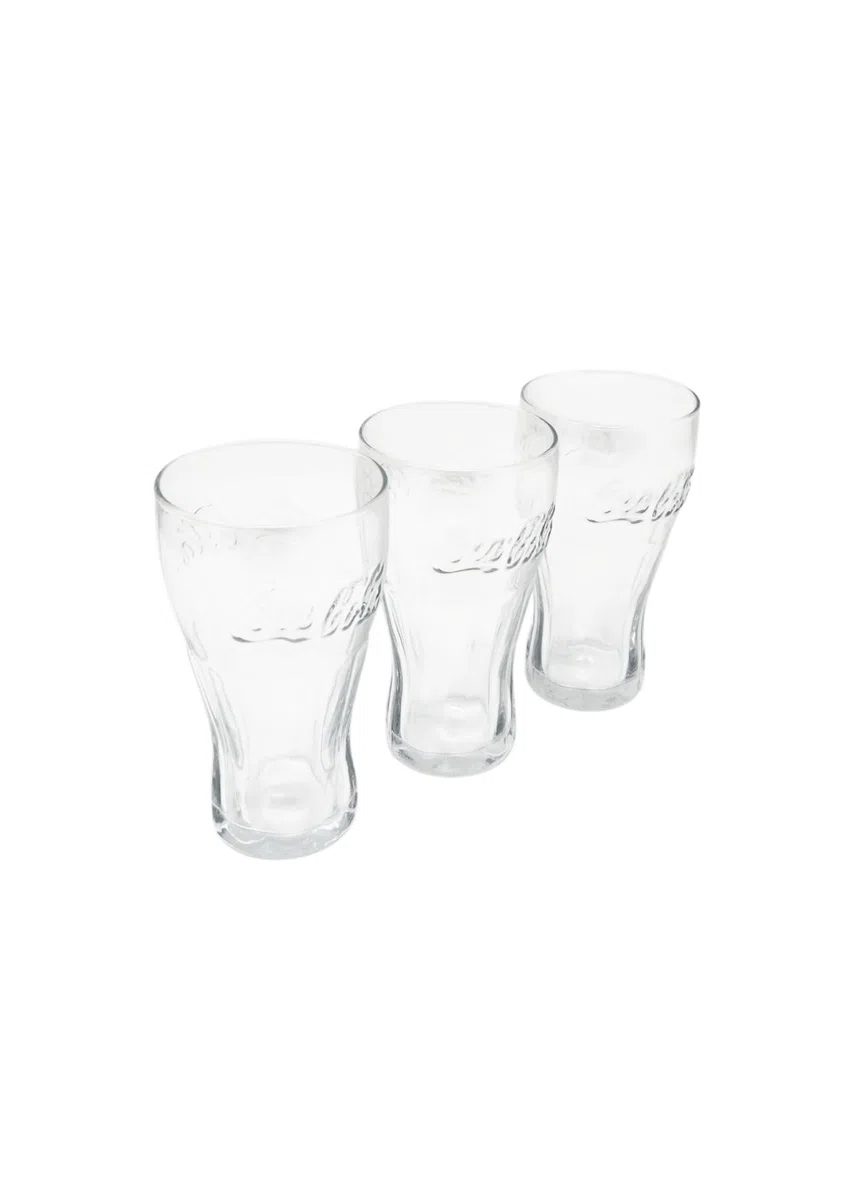Juego de 3 vasos de cristal transparente de forma alta 20 cl