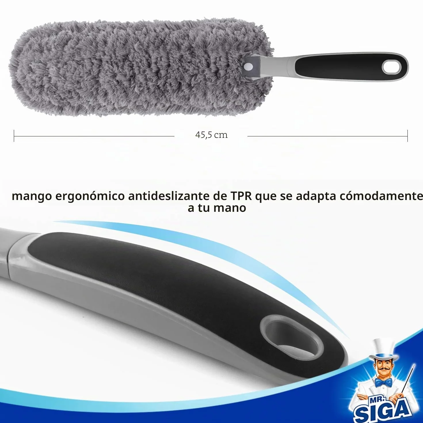 MR.SIGA Microfiber Duster, Plumero Lavable para Limpieza