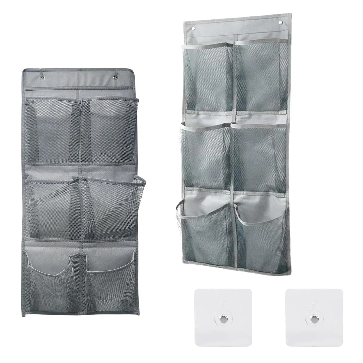 2 Piezas Zapatero de Puerta, Organizador de Almacenamiento de Zapatos de Con Gancho, Zapatero Colgante Puerta, Organizador de Zapatos para Puerta, 6 Bolsillos para Dormitorio, Sala De Estar, Baño