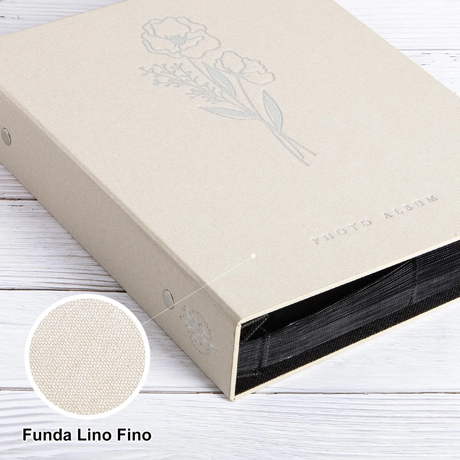 Lanpn Álbum de fotos de 11x15 11,5x15 cm 400, exquisito juego de libros de fotos de lino, cada álbum tiene capacidad para 400 imágenes horizontales y verticales solo para niños y niñas (beige)