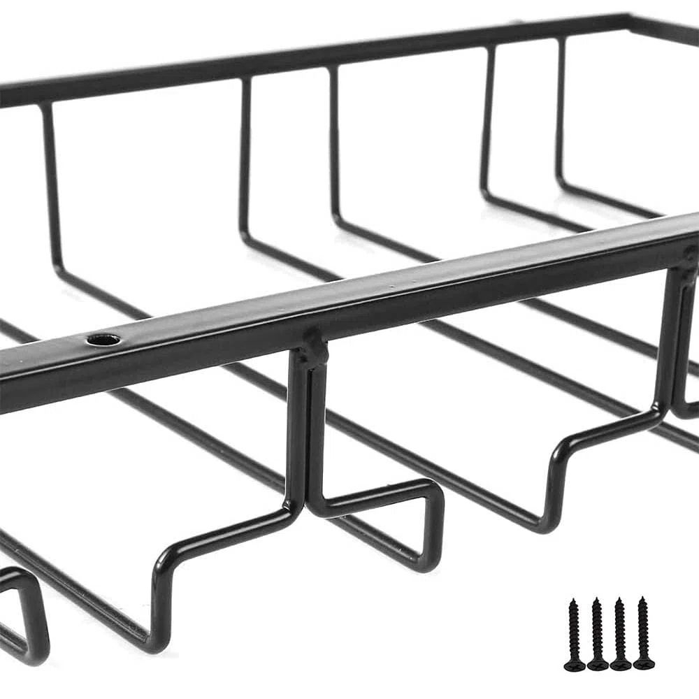 DDGG 2 Piezas Soporte para Copas de Vino de Metal, Estante Colgante para Copas, Soporte para Colgar Copas de Vino, Soporte de Acero para Colgar Copas en la Cocina, para Cocina, Bar o Restaurante