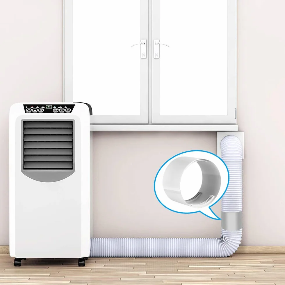 Adaptador de Tubo para Aire Acondicionado 150mm, Conector de Manguera de Aire Acondicionado Acoplador de Manguera de Escape de Aire Acondicionado Portatil
