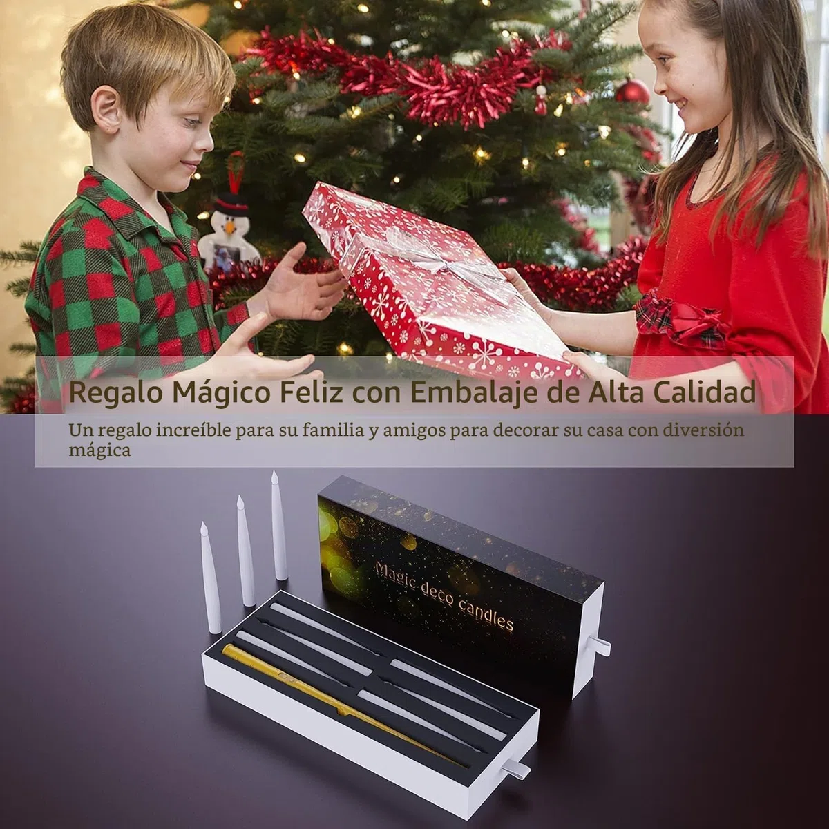 Velas Flotantes con Varita, 12 Velas Floating Mágicas, Velas LED Alimentada por Pilas, velas LED sin llama parpadeantes luz Cónica Eléctrica Parpadeante para Familiar Decoración