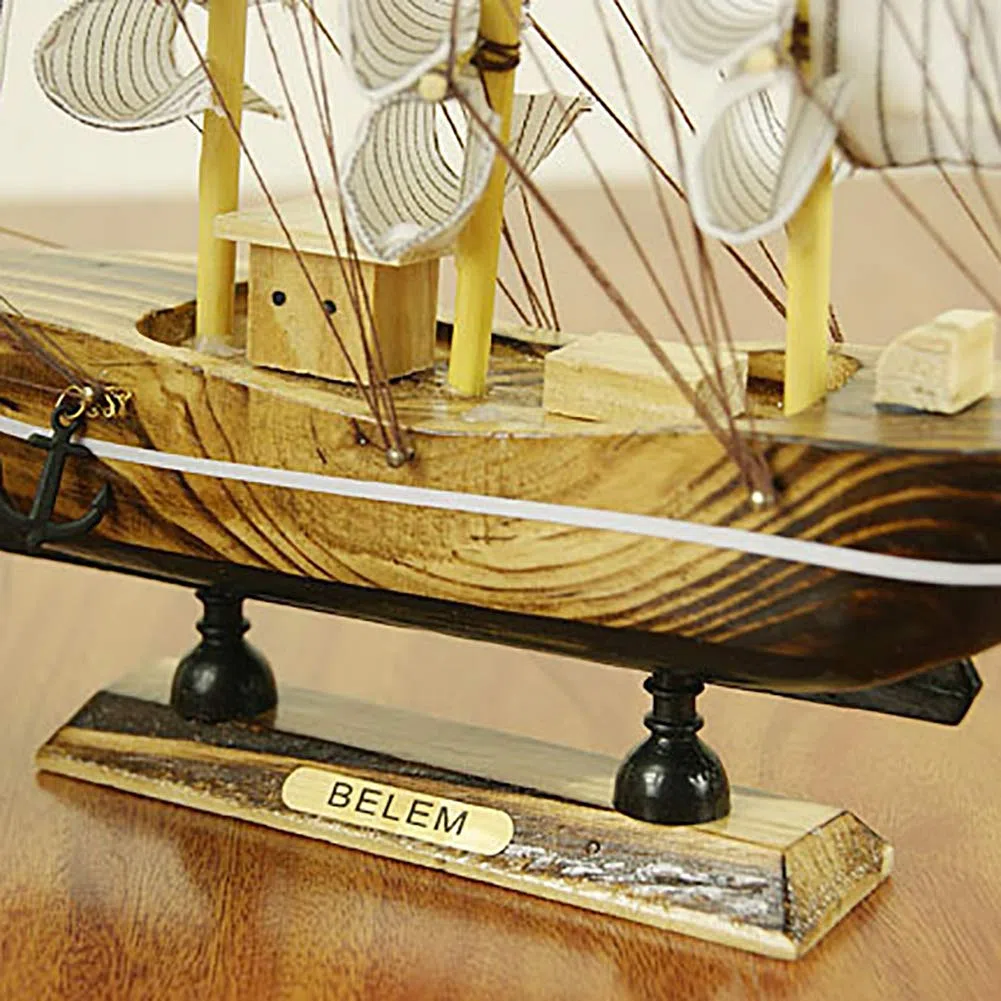Comtervi - de Vela Marítimo Decorativo de Madera, Decoración Marinera, de Pesca, Vela de Madera, Modelo 24 x 6 x 24 cm
