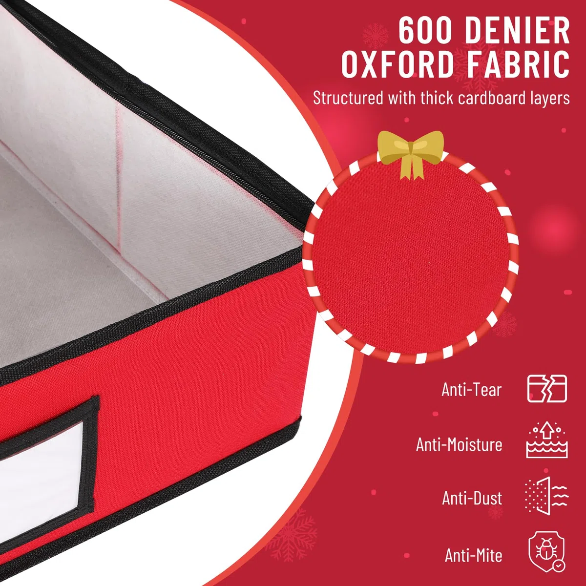 Bolsa de Almacenamiento de Papel de Navidad, Ohuhu Organizador para Papeles, con Tela Oxford 600D Resistente al Desgarro e Impermeable, Almacenamiento Papel de Envoltura de 18 a 24 Rollos Estándar