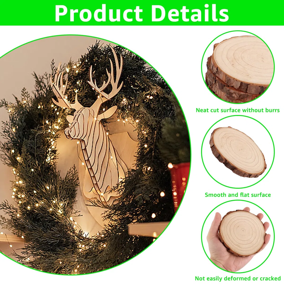 25 discos de madera de 11-12 cm sin agujero, disco de madera redondo, disco de árbol pequeño, discos de madera para manualidades, 10 mm de grosor para manualidades, manualidades, bodas,