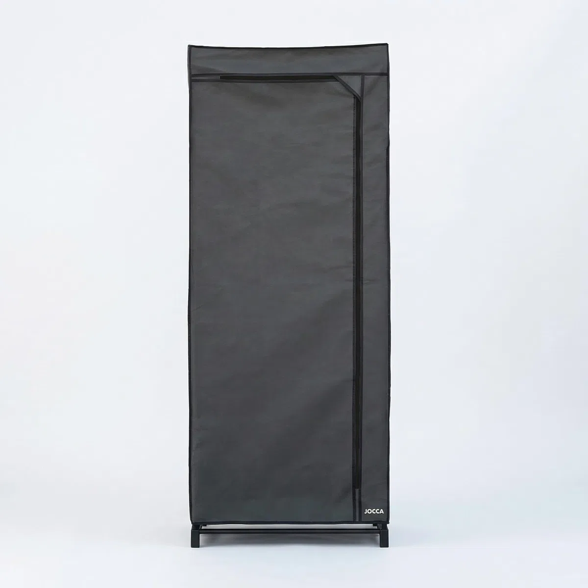Jocca - Armario de Tela TNT Plegable con Barra de Hierro, Organizador Ropa, Estable y Ligero, Negro