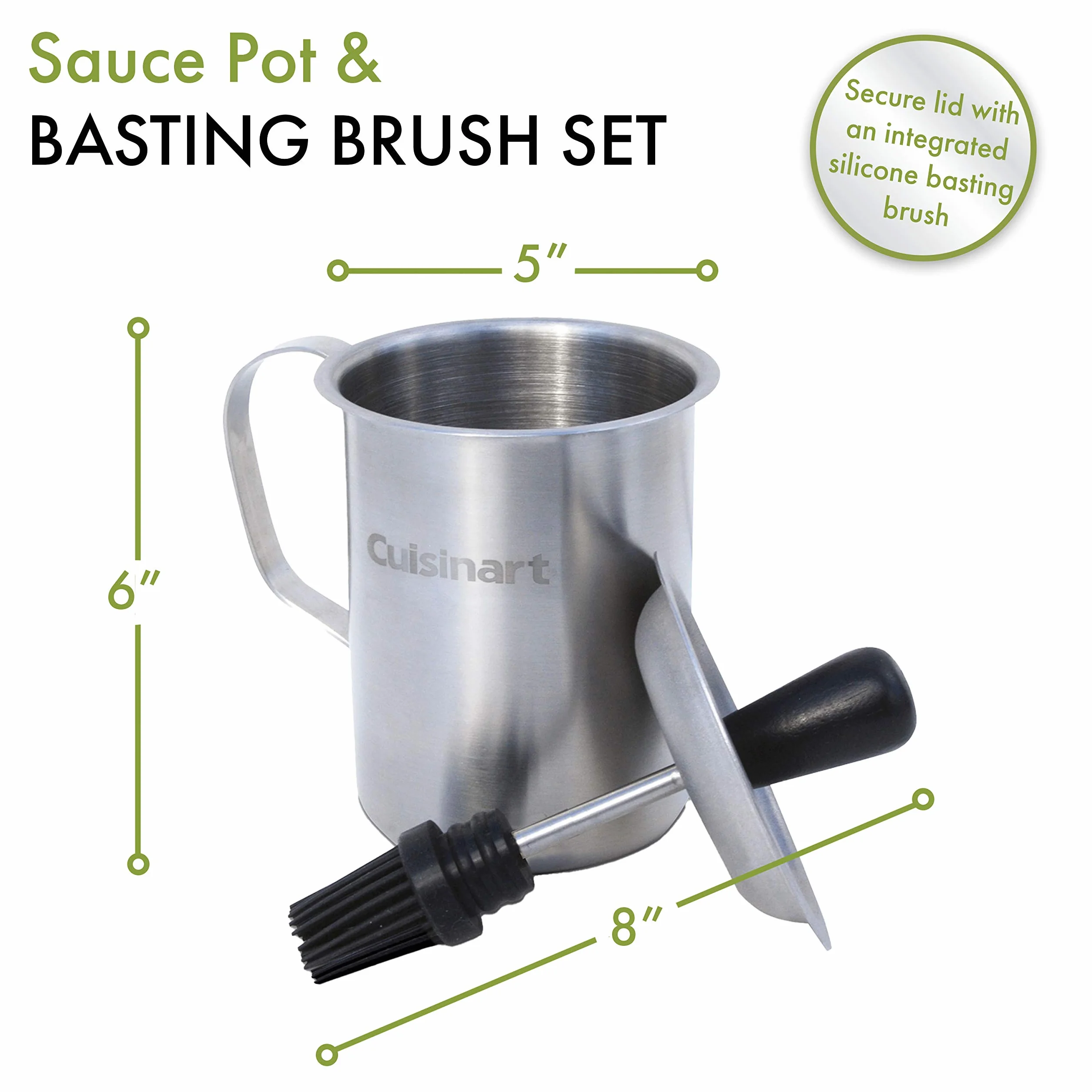 Cuisinart CBP-116-Set de Olla para Salsa y Brocha para Comida