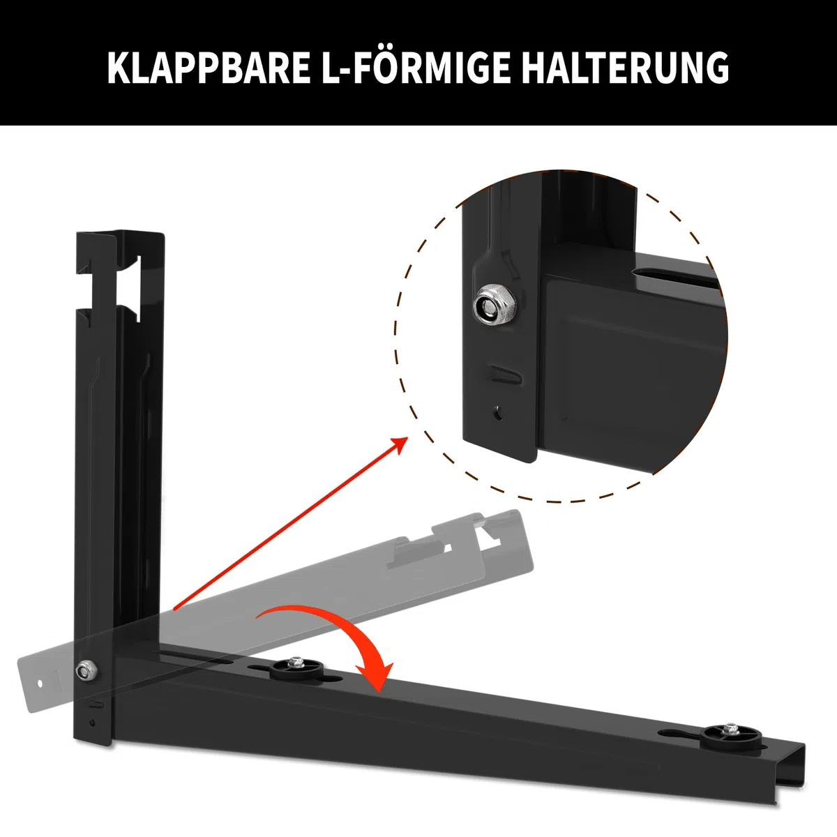 Soporte de pared universal para aire acondicionado exterior 550 mm 9000 – 36000 BTU hasta 160 kg, consola de pared para aire acondicionado split y bomba de calor, resistente y estable