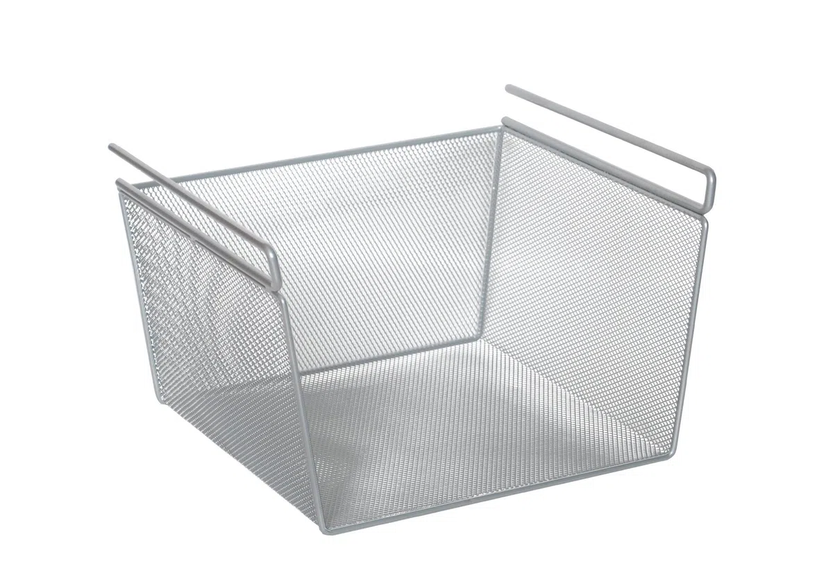 Zeller 17753 Canasta de Almacenamiento Colgando Debajo de un Estante, 29 x 26 x 16 cm