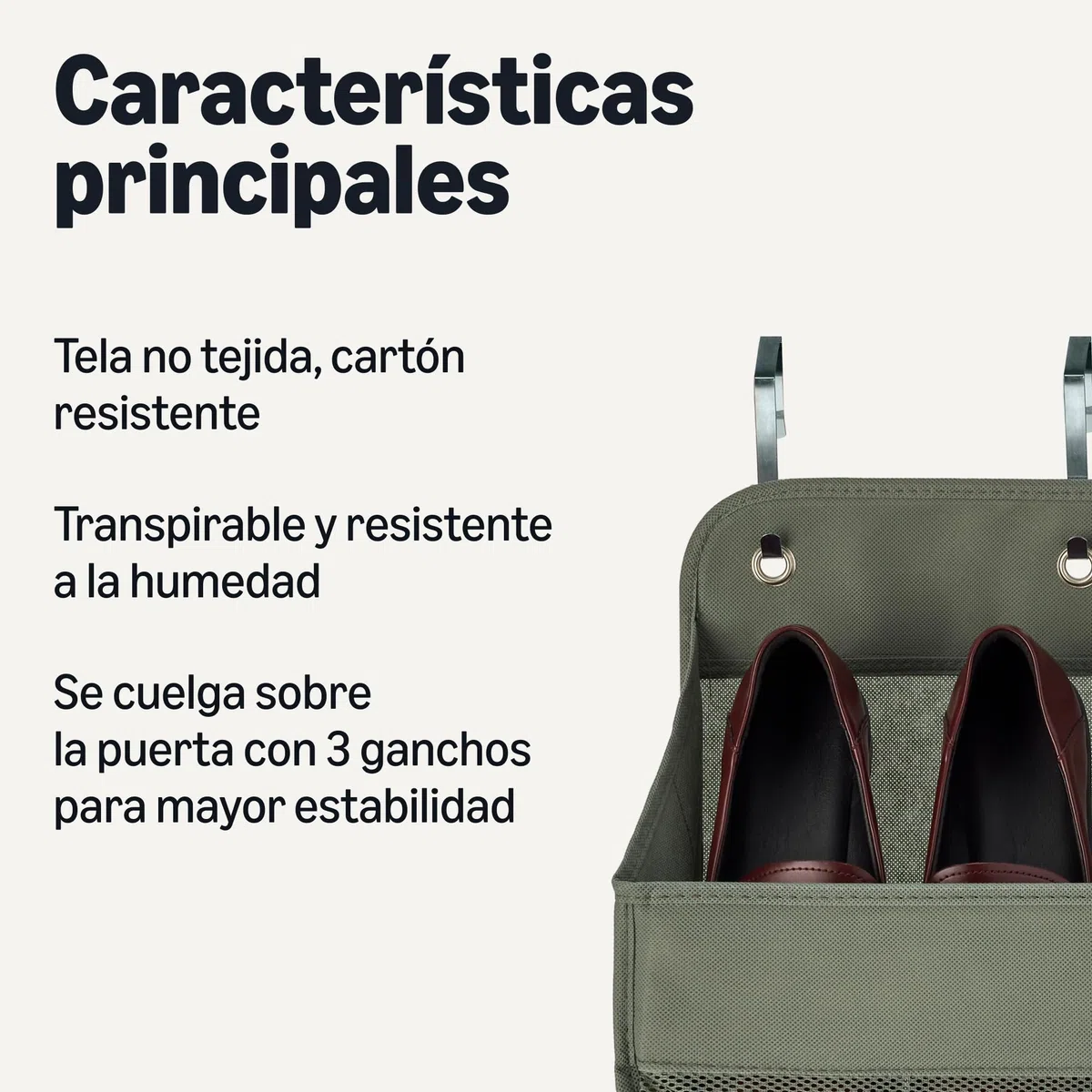 Amazon Basics Organizador para puerta con 5 niveles, grande, 38.1 x 16.5 x 139.7 cm, Gris Oscuro
