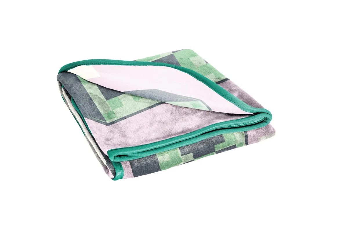 Jay Franco Minecraft Creeper - Manta mullida (130 x 150 cm), color rosa claro