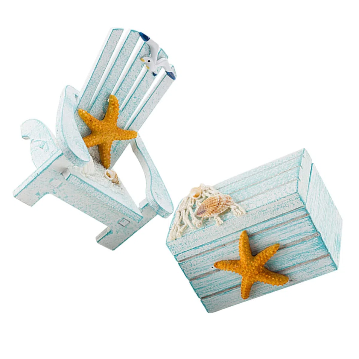 Decoración Mini Silla de Madera con Caja Forma de Silla para Escritorio y Estantería Adorno de Paisaje Miniatura para Hogar Oficina y Jardín Regalo Infantil