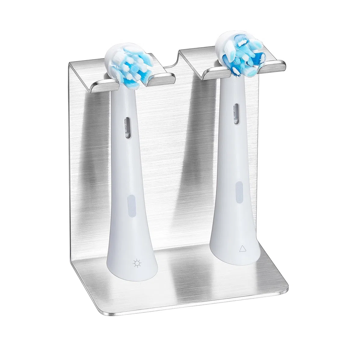 Soporte Cabezales Cepillo Eléctrico sin taladrar, YYBO Soporte Cepillo de Dientes Eléctrico, Porta Cepillo de Dientes, Adhesivo Porta Cabezal Cepillo de Dientes (Plata,Pequeño)
