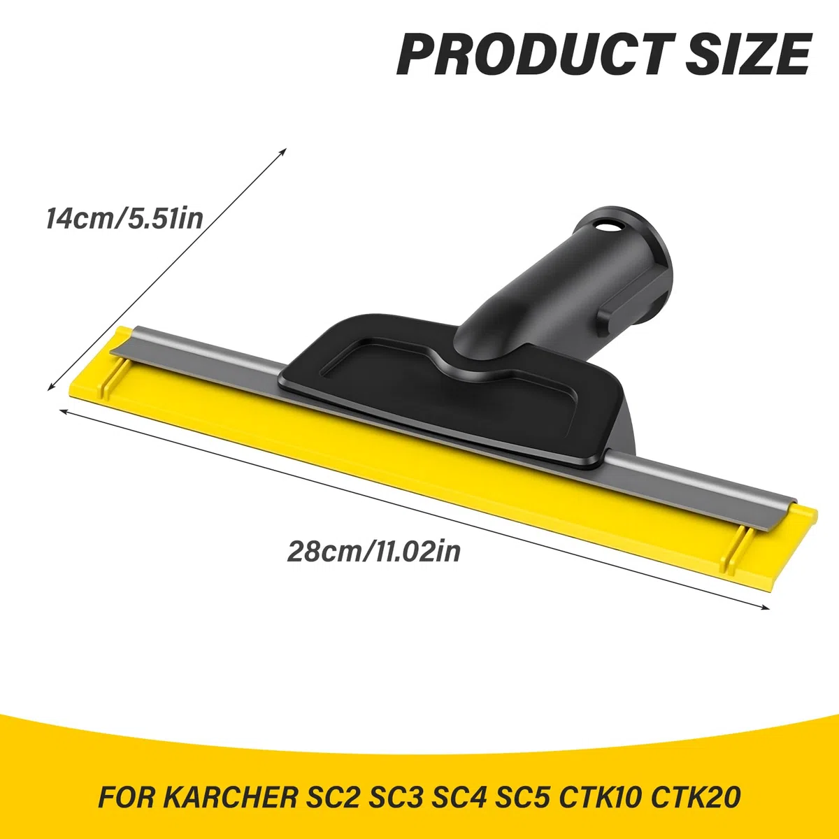 Boquilla de ventana para limpiador de vapor Karcher, accesorio de limpieza de vapor para Kärcher SC1 SC2 SC3 SC4 SC5 SC7, limpiacristales sin rayas de espejo cristal azulejos ventanas (amarillo)