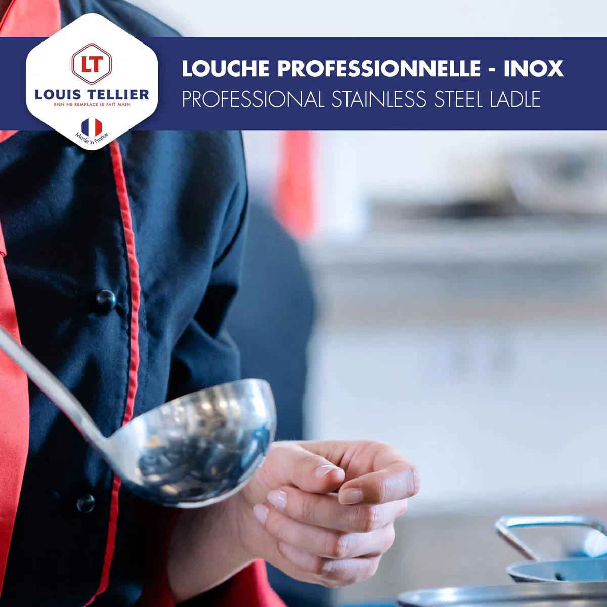 LOUIS TELLIER - Cazo profesional - acero inoxidable - 11 cm - 300 ml