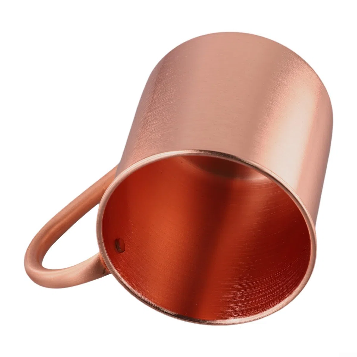 Taza de cobre puro de 450 ml para café y cerveza, vaso de cobre de lado recto, mejora el sabor, para camping, hogar y bar uso