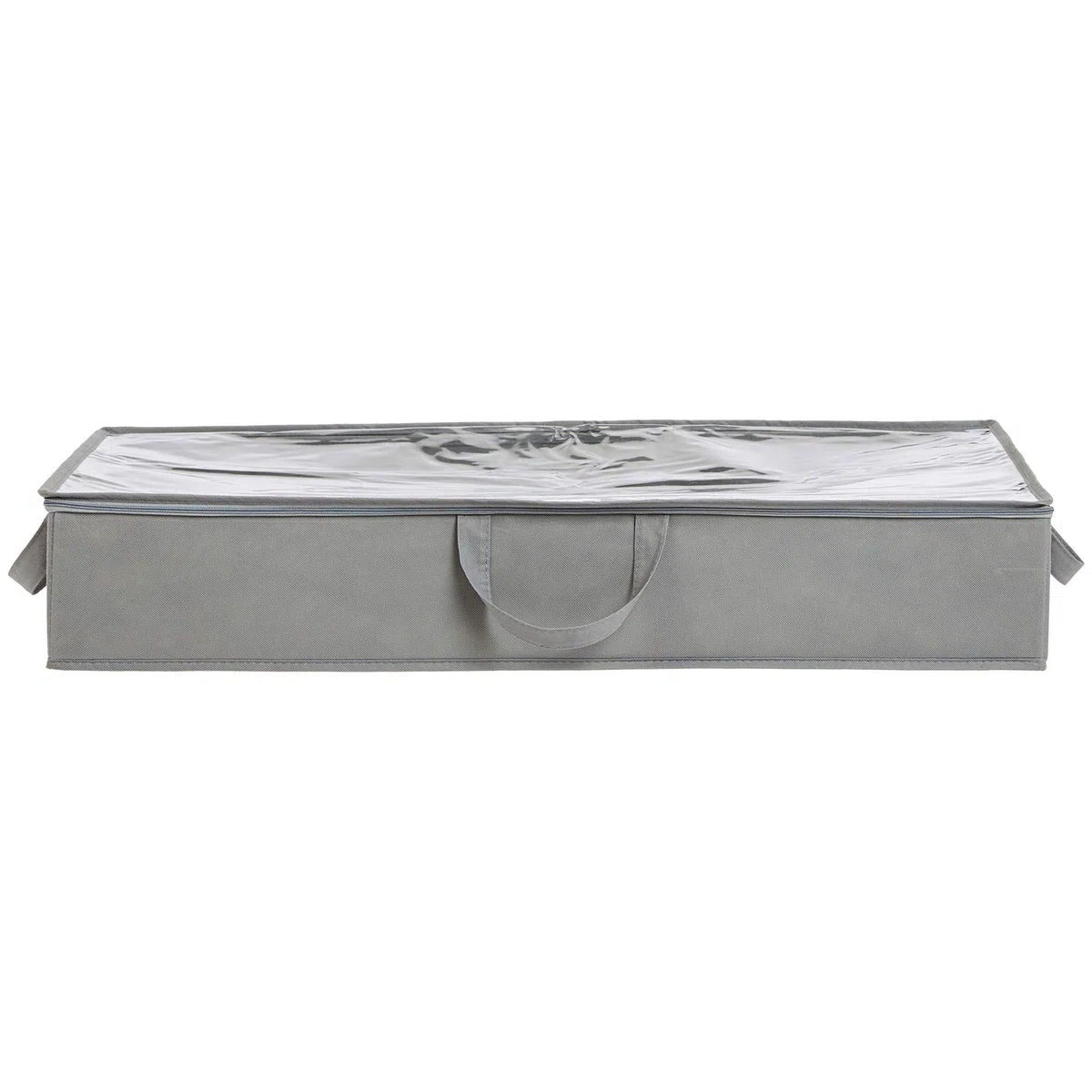 Amazon Basics Cremallera Bolsa de tela de almacenamiento bajo la cama para ropa, 2 unidades, Claro