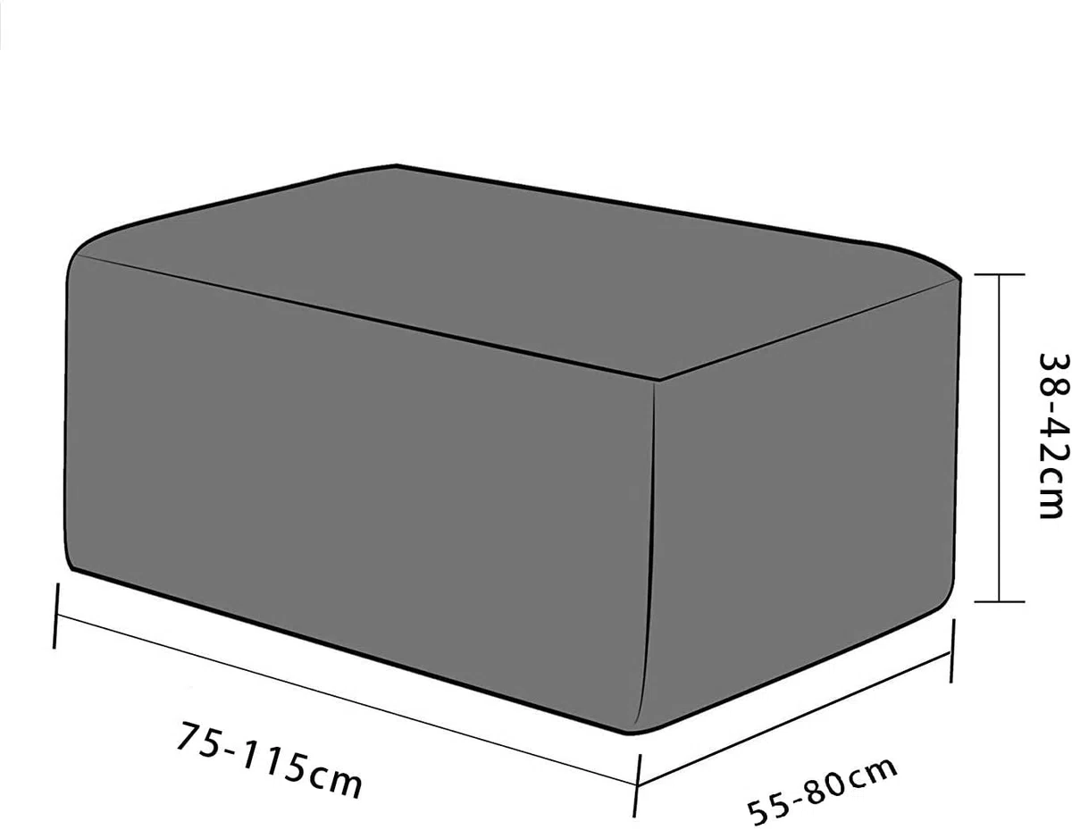 EBETA Elástico Funda para Taburete Cubierta de Taburete, Fundas de Taburete Jacquard, Funda Otomana Rectangular, Cubierta para otomana