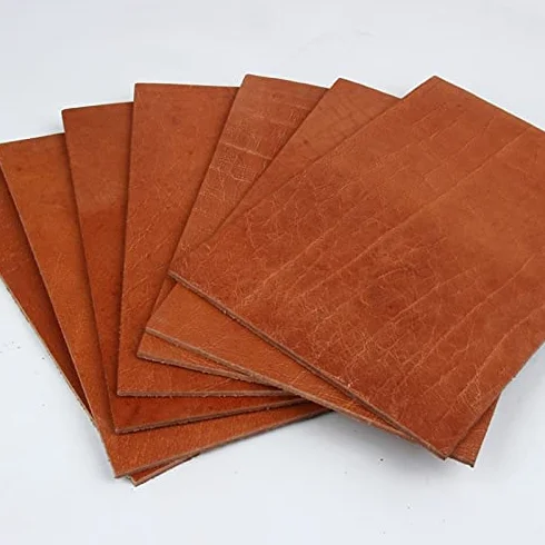 Tela de Cuero Genuino de 5 mm de Espesor, Cuero de Vaca Vintage, artesanías de Cuero curtido Vegetal, Piel de Vaca Real, Tiras de Piezas de Grano Completo Tostado