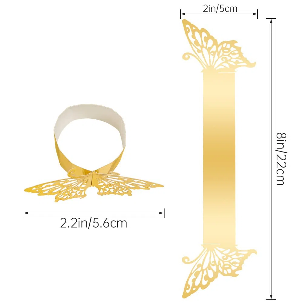 100 Piezas Servilleteros de Aro Anillo De Servilleta De Papel Servilletero Titular De Bodas para graduación, Fiestas, servilletas, decoración de Mesa, Restaurante (Dorado)