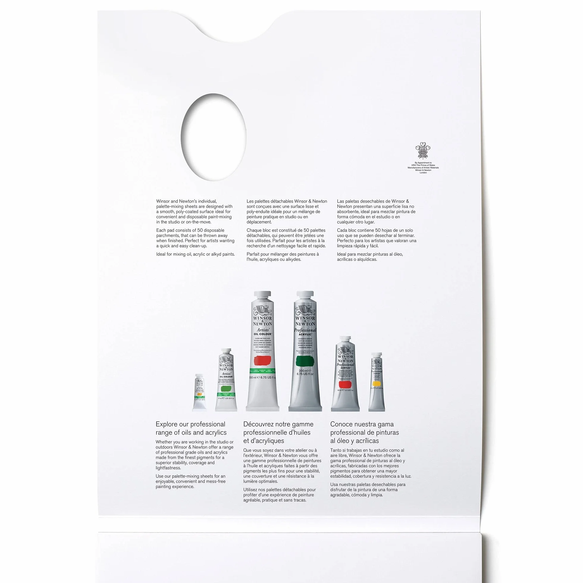 Winsor & Newton paletas desechables, 22,9 x 30,5cm