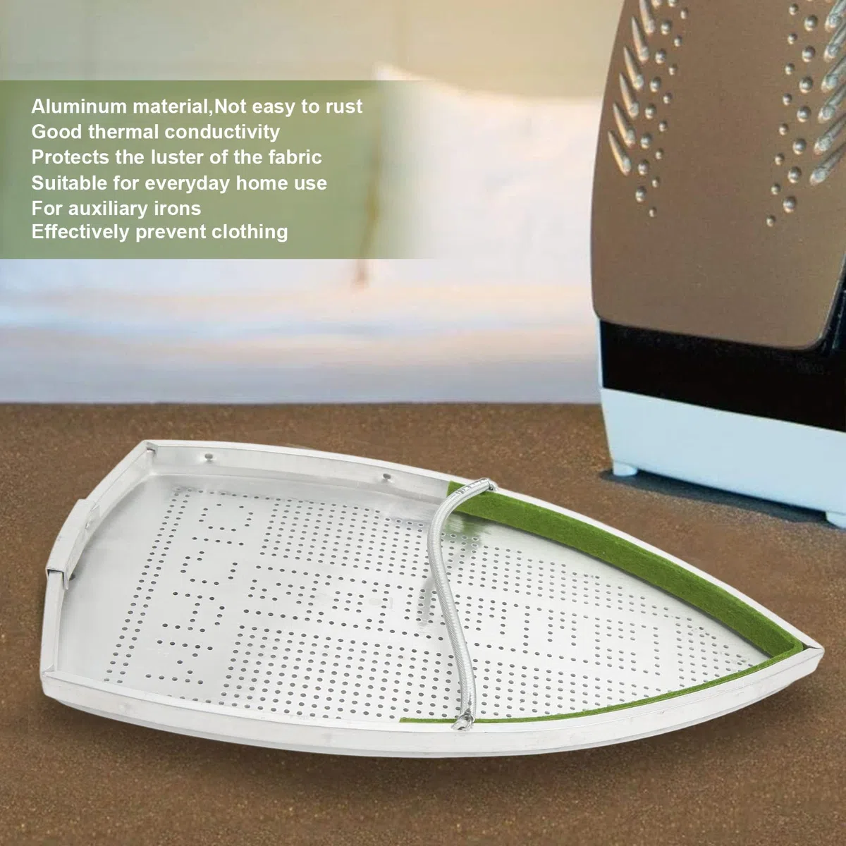 La Placa de Aluminio para Zapatos de Hierro Protege La Tela Ahorrando Tiempo 12,7x22 Cm para Plancha Eléctrica y Uso Doméstico
