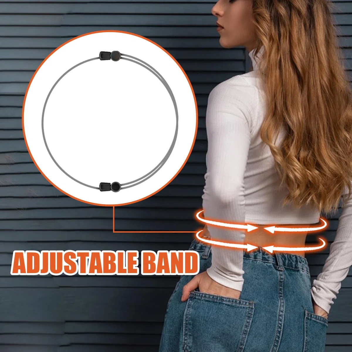 Banda elástica para recortar, herramienta de contracción, ligera, elástica, cómoda, ajustable, banda de corte de camisa que transforma la forma en que tus camisetas Teksome