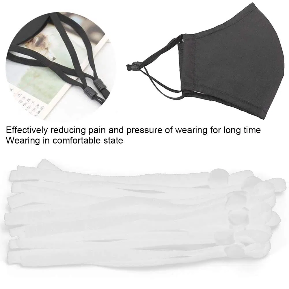 200 Bandas Elásticas Con Hebilla Ajustable, Cordón Elástico, Cordón Para La Oreja, Cierres, Clips, Cuerda Para Costura Artesanal, Máscaras Hechas A Mano(#4)