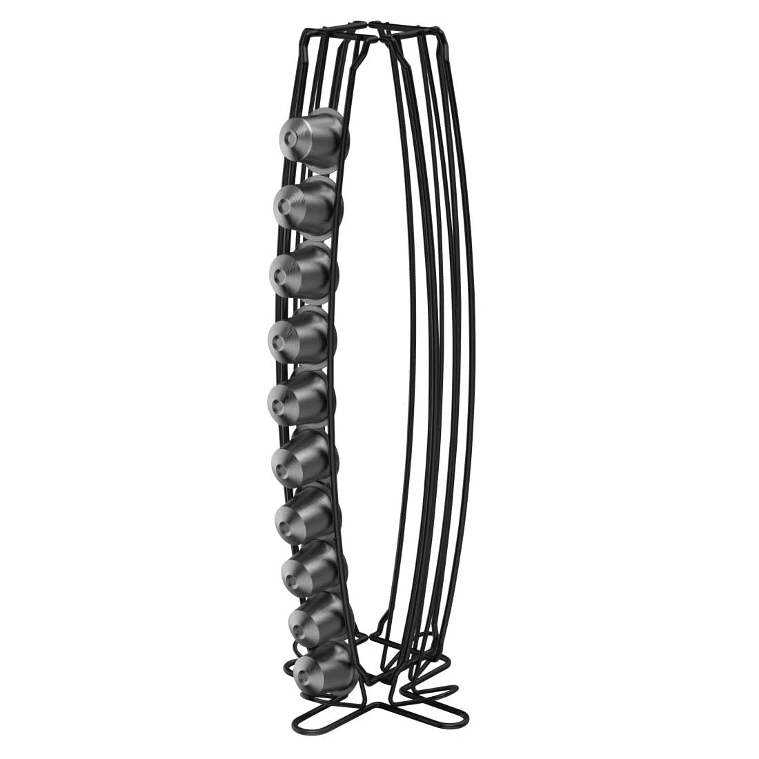 Xavax | Soporte para Cápsulas de Café (Dispensador de Cápsulas Nespresso, Hasta 40 Cápsulas, Portacápsulas) Color Negro Mate
